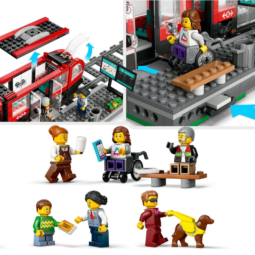 LEGO city stadstram en station set