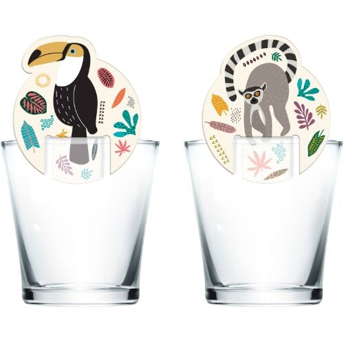bekerdecoratie zoo party - 6st  | 68311 | 0