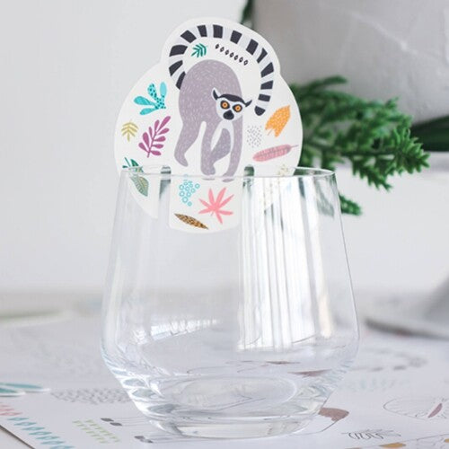 bekerdecoratie zoo party - 6st  | 68311 | 1