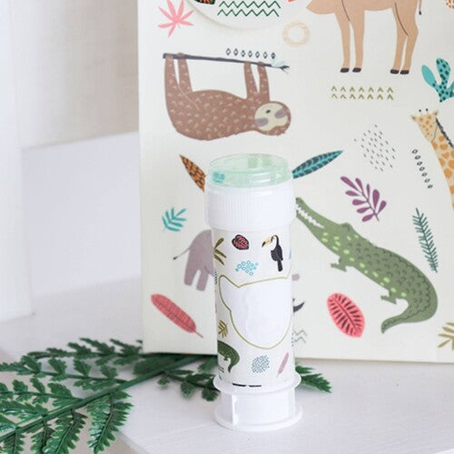 bellenblaasetiket zoo party - 6st  | 68357 | 2