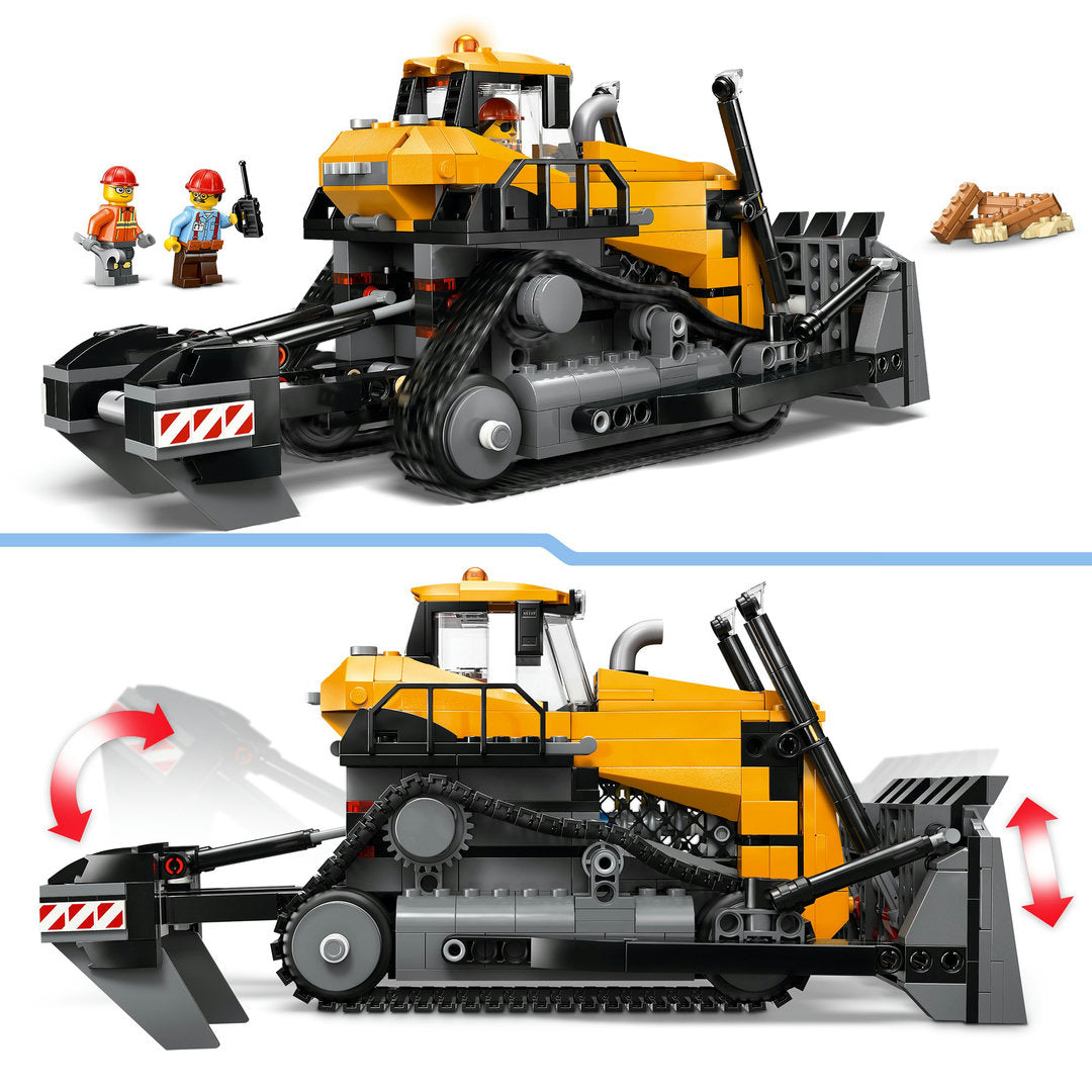 LEGO city gele bulldozer bouwplaatsvoertuig