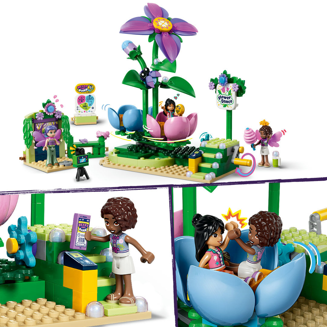 lego friends draaiende theekopjesattractie met bloementhema | 42702 | 2