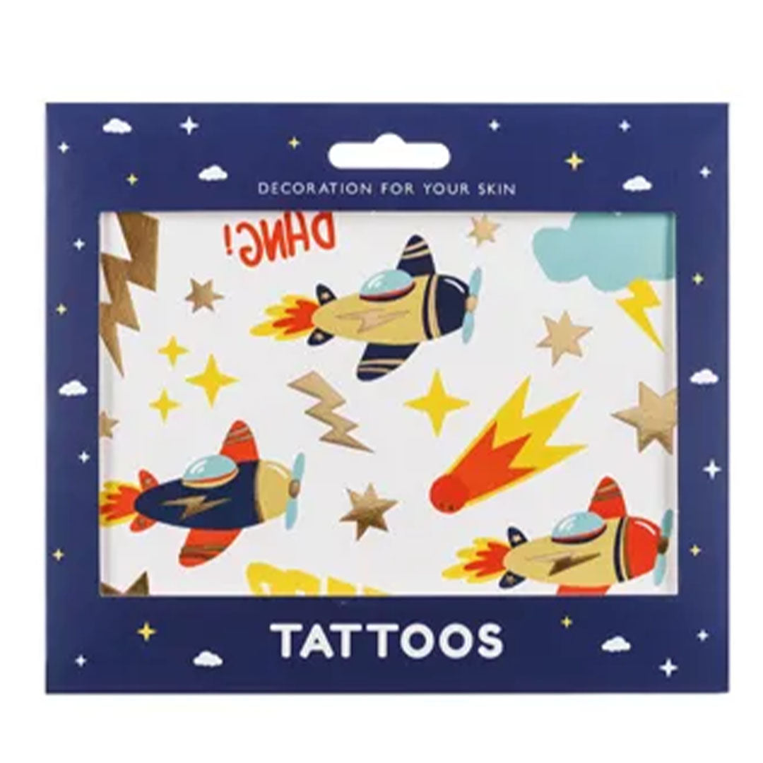 partydeco tattoos - vliegtuig | TAT15 | 1