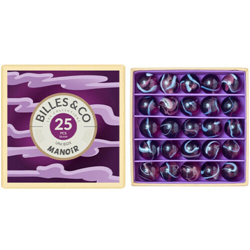 billes & co knikkers uni box - manoir - 25st | UNIBOX-16 | 0