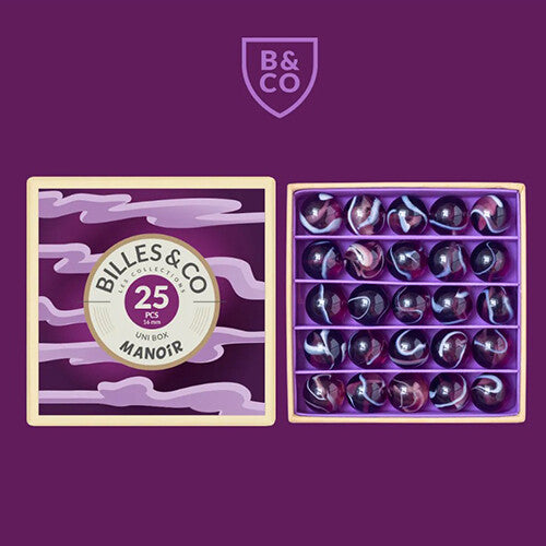 billes & co knikkers uni box - manoir - 25st | UNIBOX-16 | 2