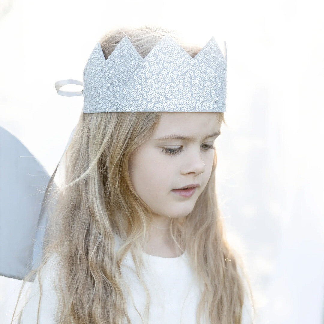 billy loves audrey kroon pailletten victoria - zilver | BLA119_AS | 1