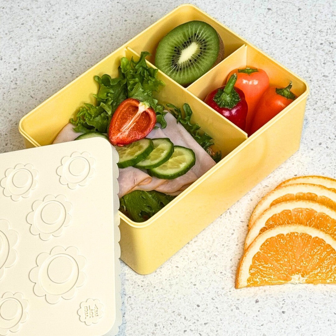 blafre lunchbox bloemen - beige lichtgeel | BL7630 | 1