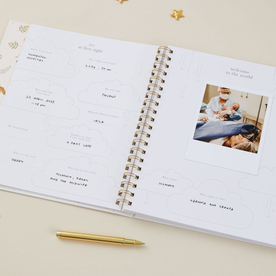 blush and gold invulboek my baby book - animals | 1207 | 1