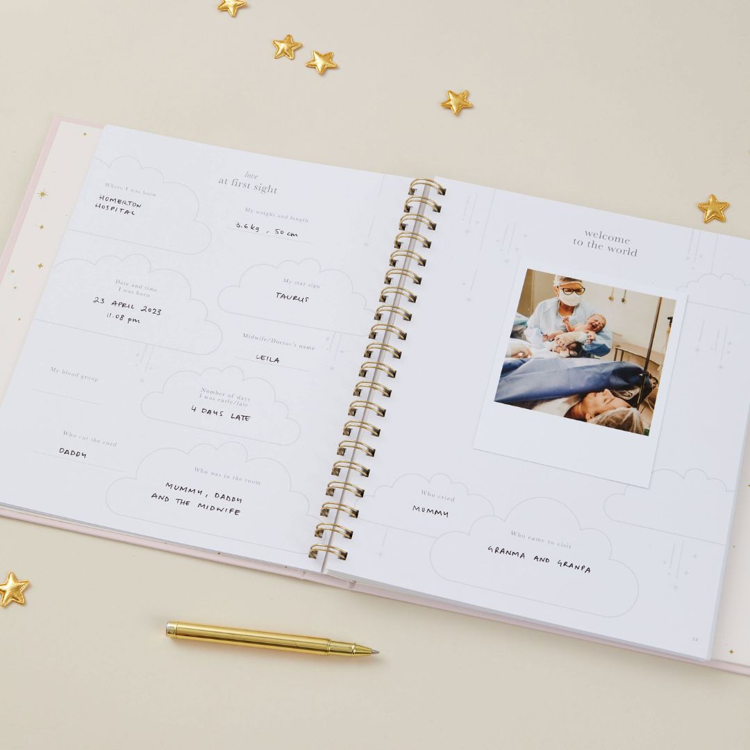 blush and gold invulboek my baby book - blush | 1211 | 1
