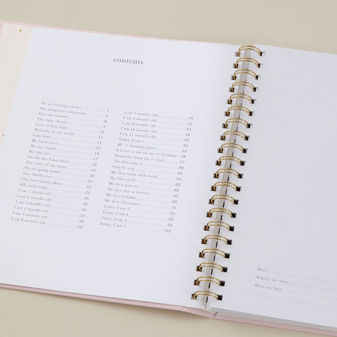 blush and gold invulboek my baby book - blush | 1211 | 5