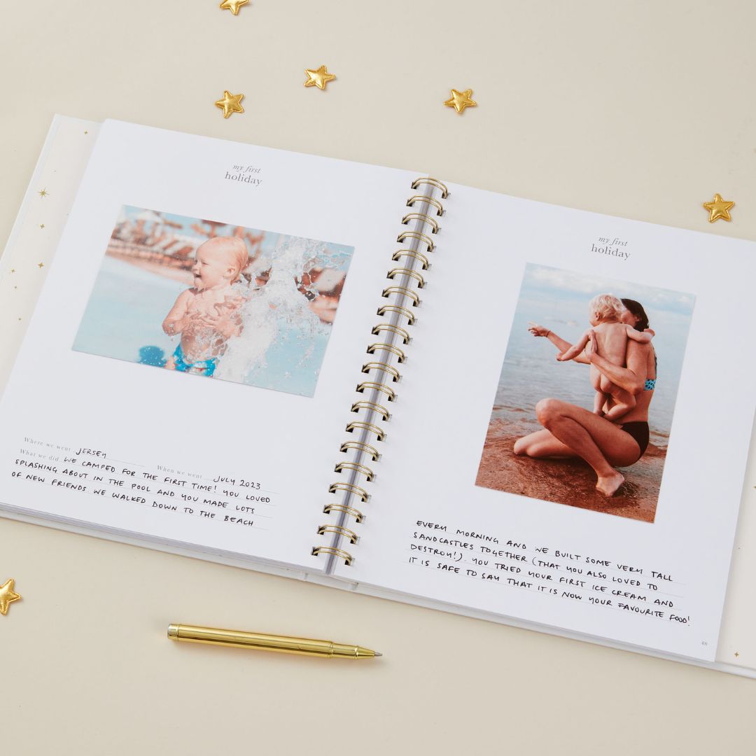 blush and gold invulboek my baby book - white | 1209 | 1