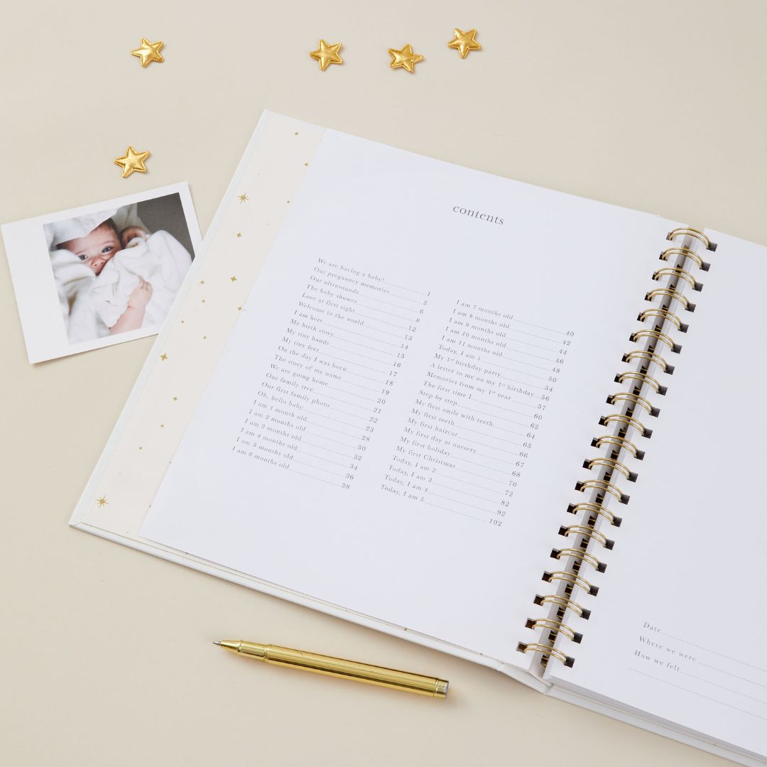 blush and gold invulboek my baby book - white | 1209 | 4