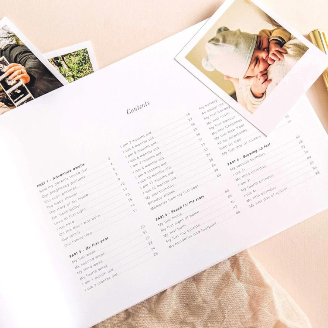 blush and gold invulboek my baby journal - aqua | 1014 | 6