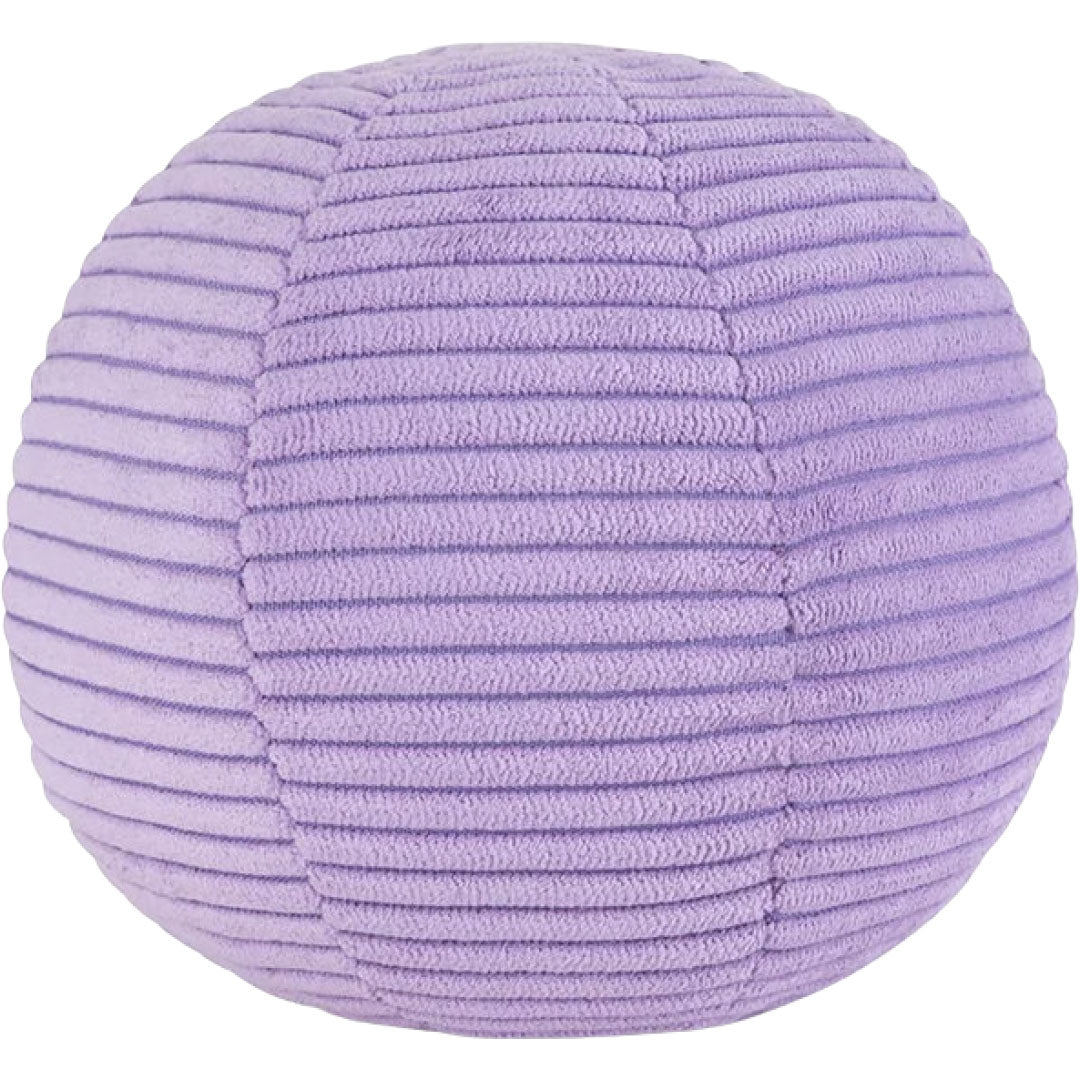 bon ton toys knuffelbal smiley eco corduroy - paars - Ø13 cm | 35.013.602 | 4