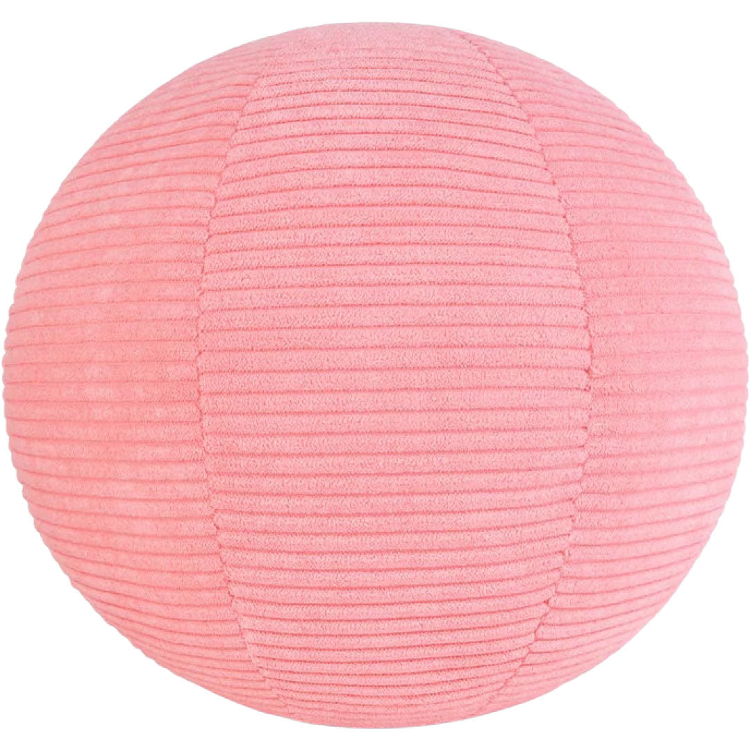 bon ton toys knuffelbal smiley eco corduroy - roze - Ø23 cm | 35.023.113 | 4
