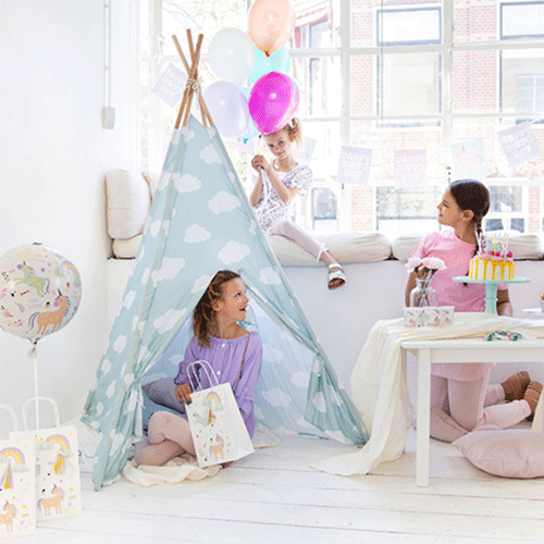 bordjes eenhoorns en regenbogen  - 8st | 61927 | 1