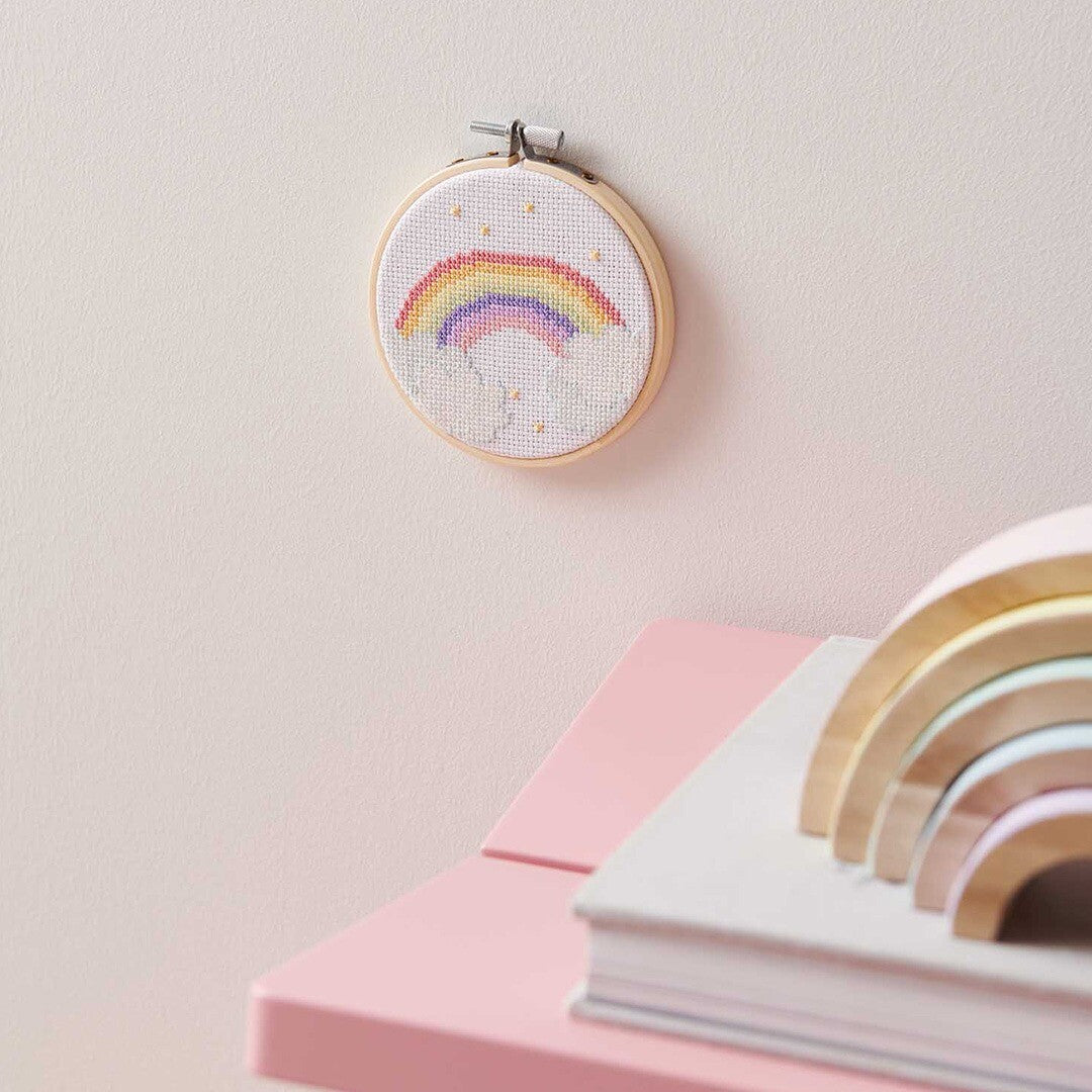 borduurring met garen - regenboog Ø 10 cm | 100128 | 1