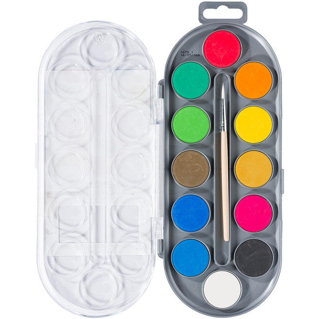 bruynzeel kids waterverf met penseel - 12 kleuren | 60152012 | 0