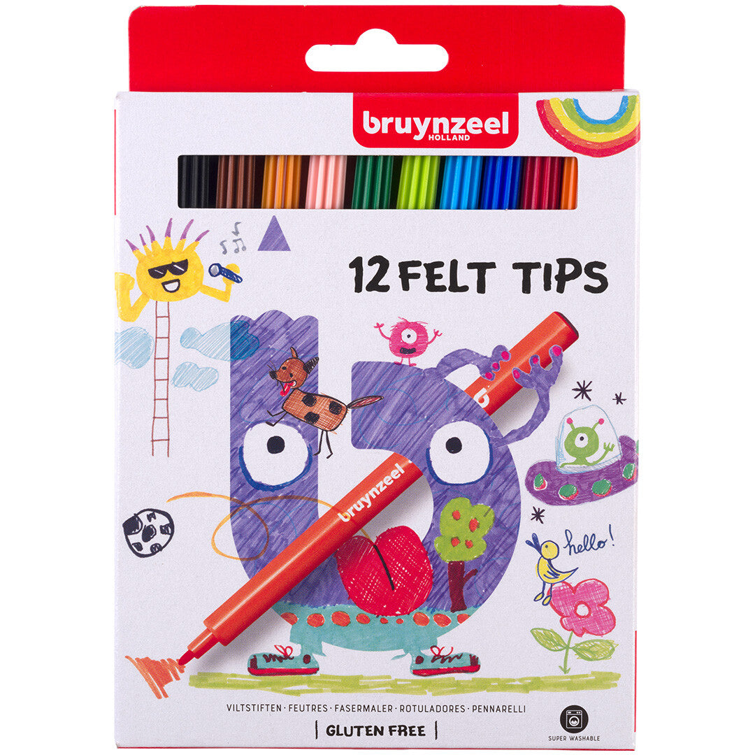 bruynzeel viltstiften - 12st | 60121112 | 1