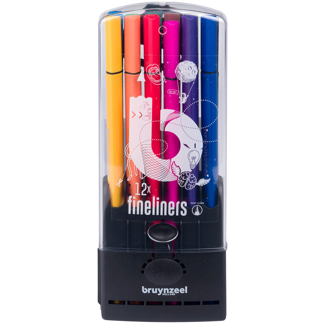 bruynzeel kids fineliners - multicolor- 12st | 60241012 | 0