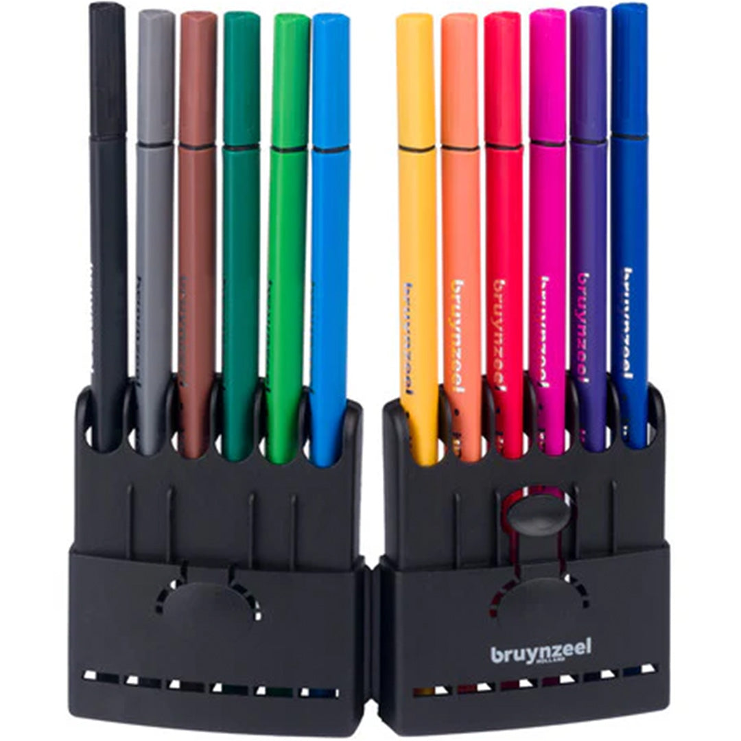 bruynzeel kids fineliners - multicolor- 12st | 60241012 | 1