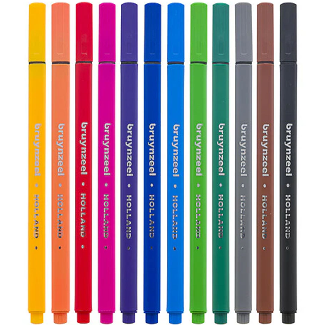 bruynzeel kids fineliners - multicolor - 12st | 60241112 | 1