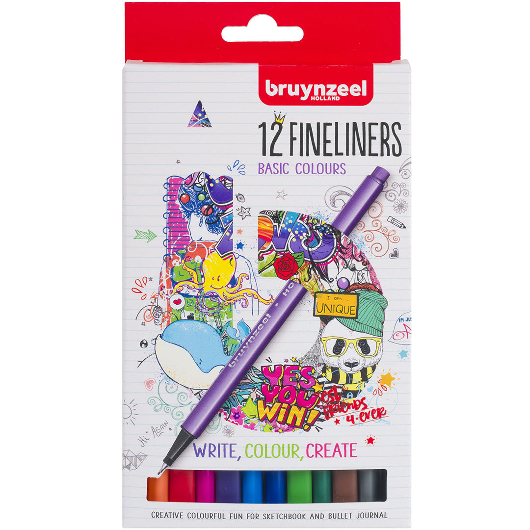 bruynzeel kids fineliners - multicolor - 12st | 60241112 | 0