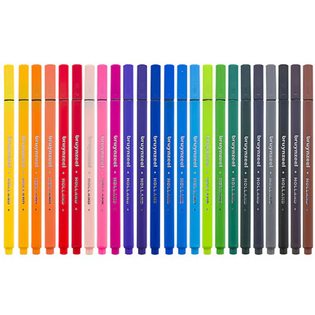 bruynzeel kids fineliners - multicolor - 24st | 60241024 | 1