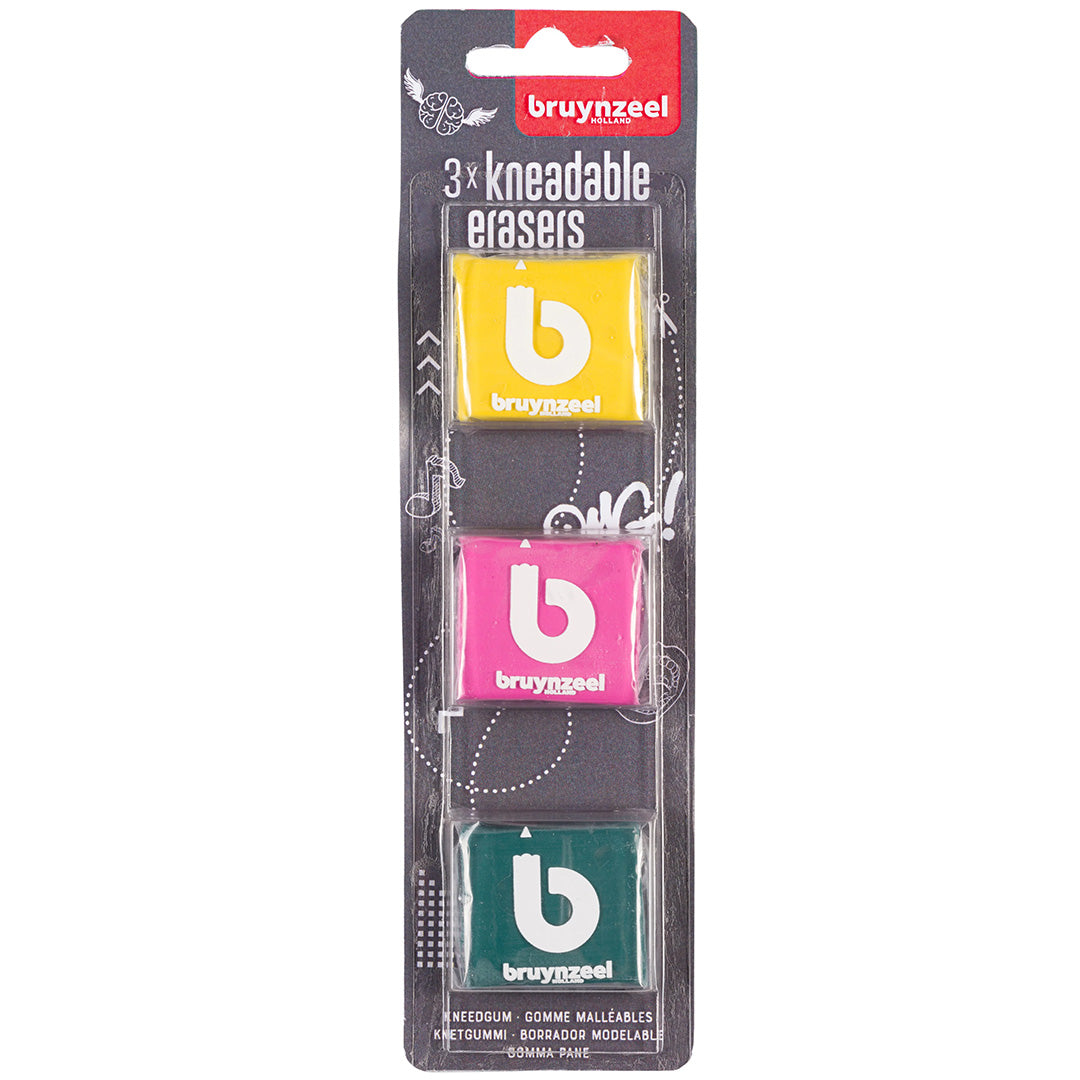 bruynzeel kneedgum - multicolour - 3st | 60281003 | 0