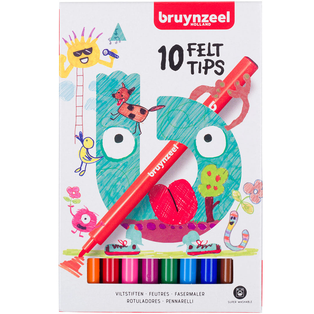 bruynzeel viltstiften - multicolour - 10st | 60521010 | 0