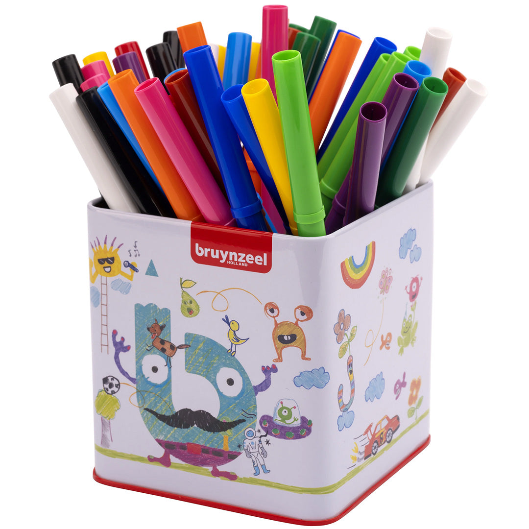 bruynzeel viltstiften met blik superpoint - multicolour - 48st | 60524048 | 0