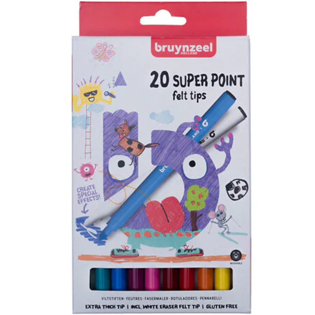 bruynzeel viltstiften superpoint - multicolour - 20st | 60124120 | 0