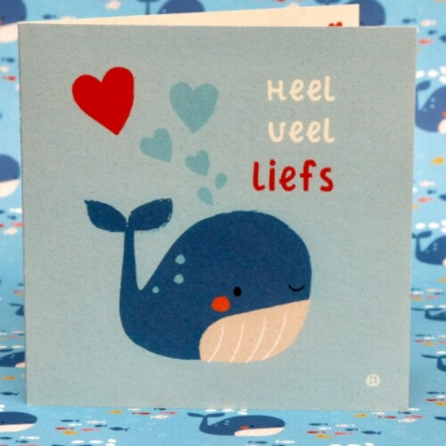 by bora ansichtkaart met envelop - walvis | FCHA01 | 1