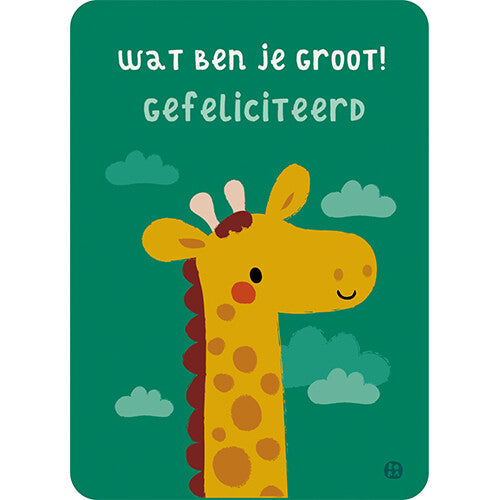 by bora verjaardagskaart jungle - giraffe | PCJU02 | 0