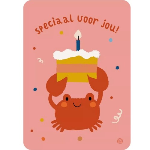by bora verjaardagskaart zee - krab | PCSE03 | 0
