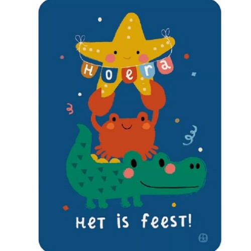 by bora verjaardagskaart zee - waterdieren | PCSE02 | 0