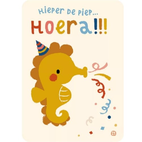 by bora verjaardagskaart zee - zeepaard | PCSE01 | 0