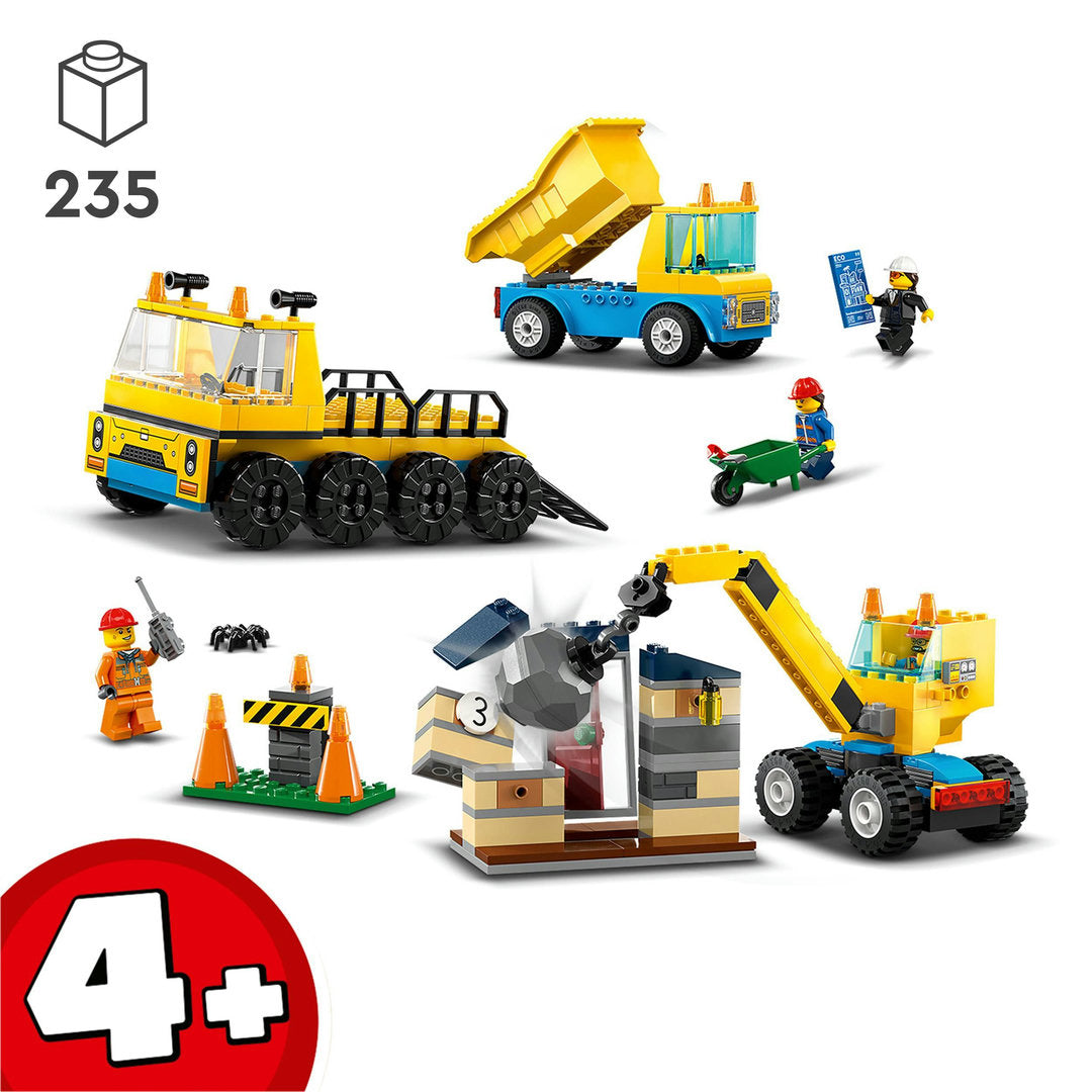 LEGO city kiepwagen bouwtruck en sloopkraan  (235 onderdelen)