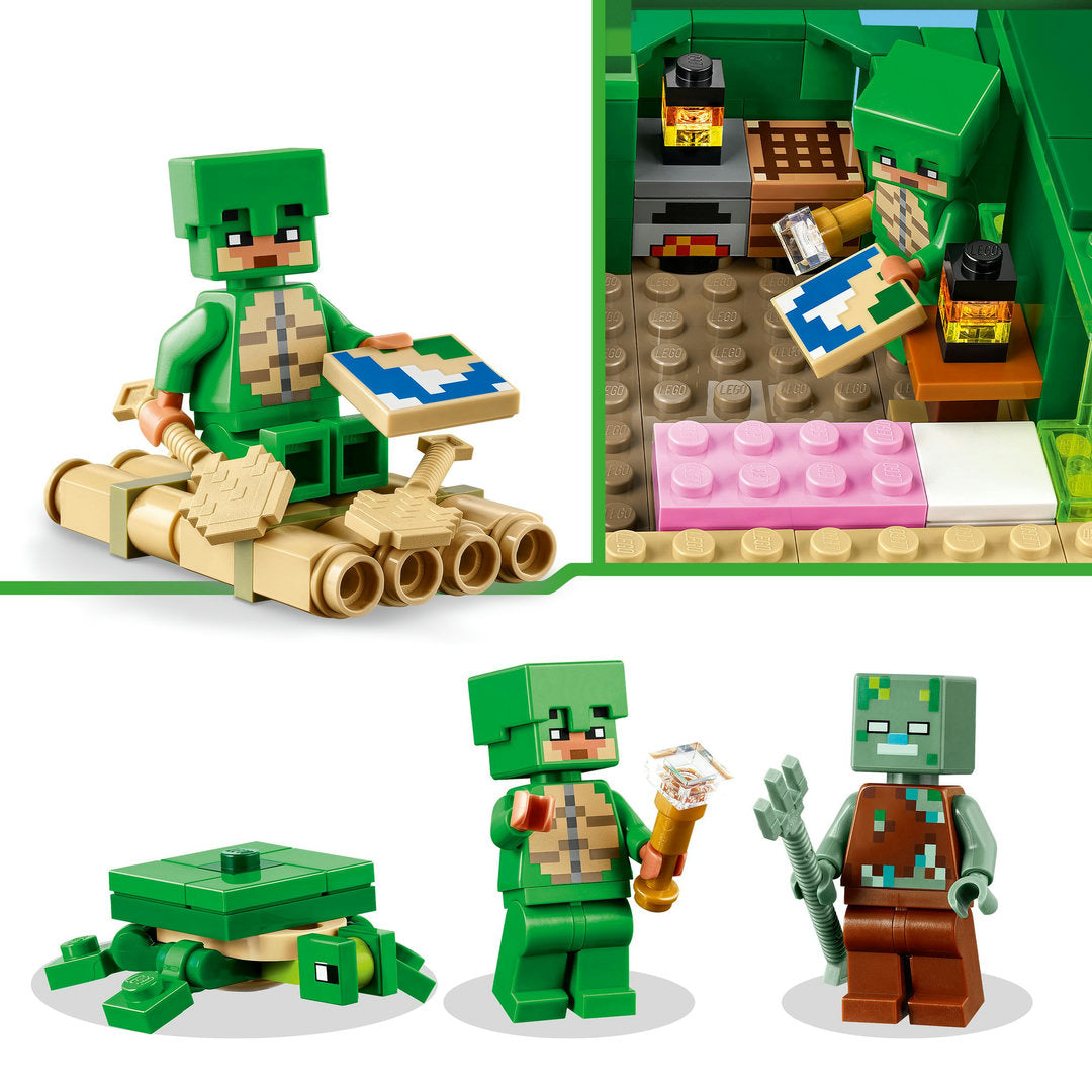LEGO minecraft het schildpadstrandhuis model