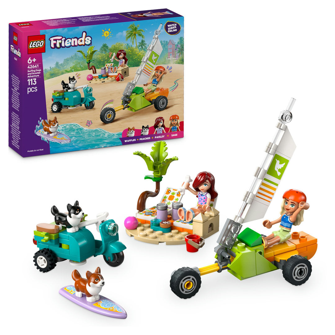 LEGO friends surf- en scooterplezier met de honden