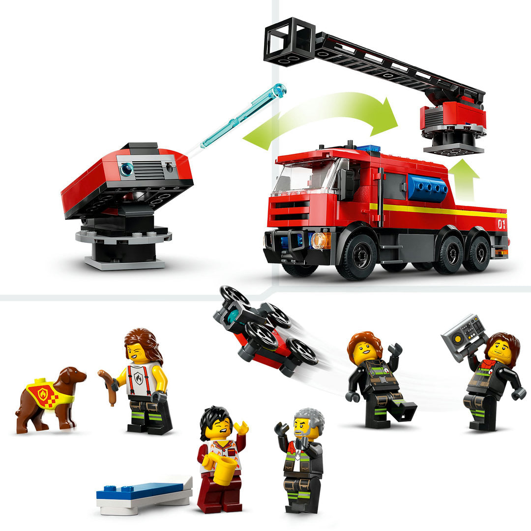 LEGO city brandweerkazerne en brandweerauto speelset