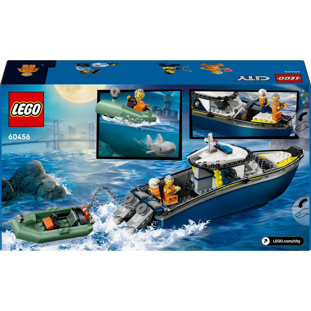 LEGO city achtervolging met politieboot drijft echt