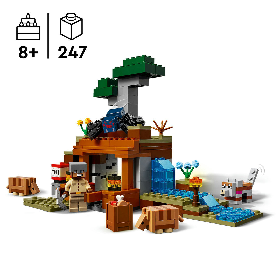 LEGO minecraft de gordeldieren bij de mijn