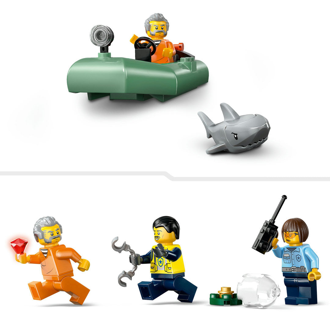LEGO city achtervolging met politieboot drijft echt