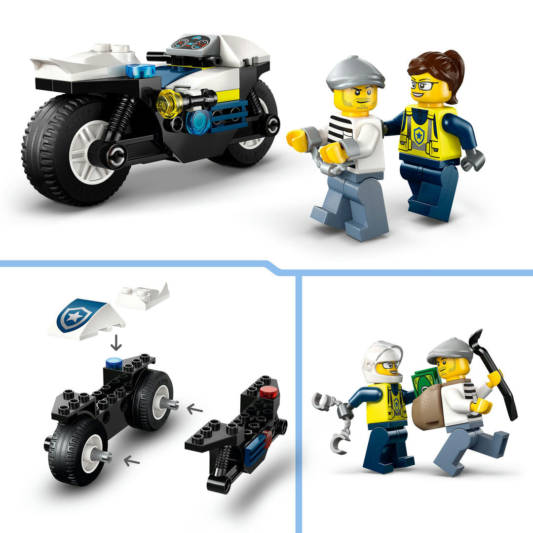 LEGO city achtervolging op politiemotor