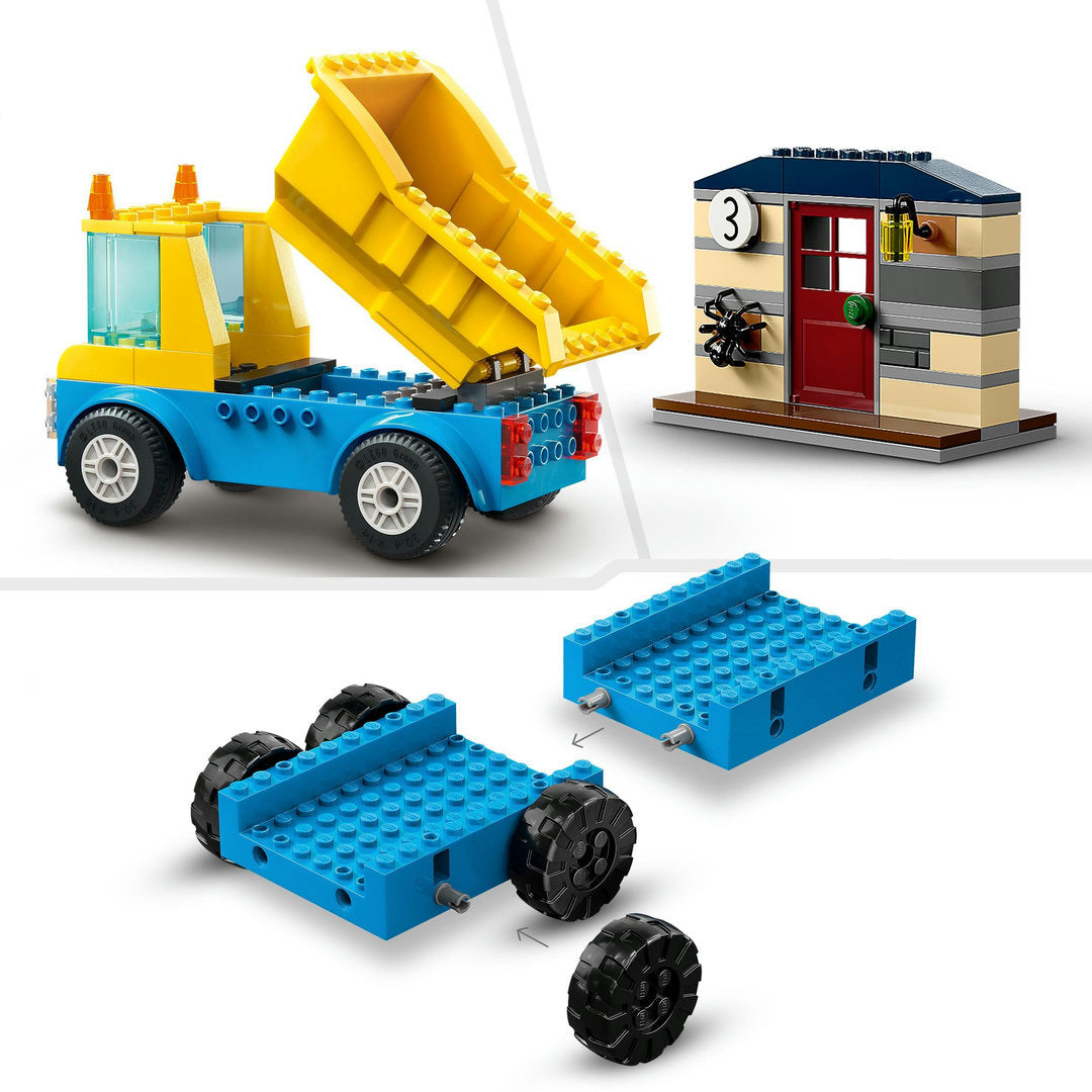 LEGO city kiepwagen bouwtruck en sloopkraan  (235 onderdelen)