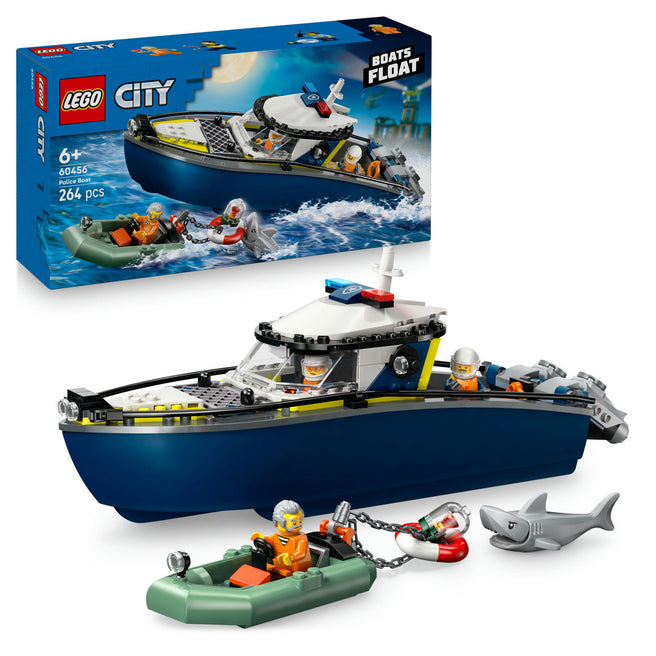 LEGO city achtervolging met politieboot drijft echt