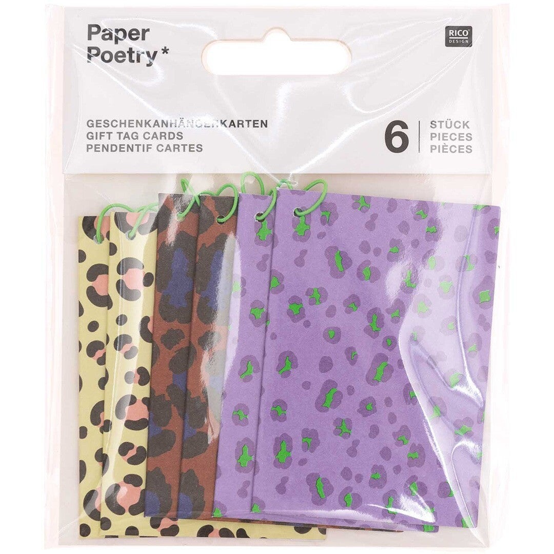 cadeaulabels luipaarddessin - 6st | 99001.55.03 | 1