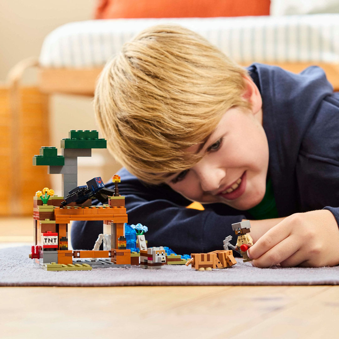 LEGO minecraft de gordeldieren bij de mijn