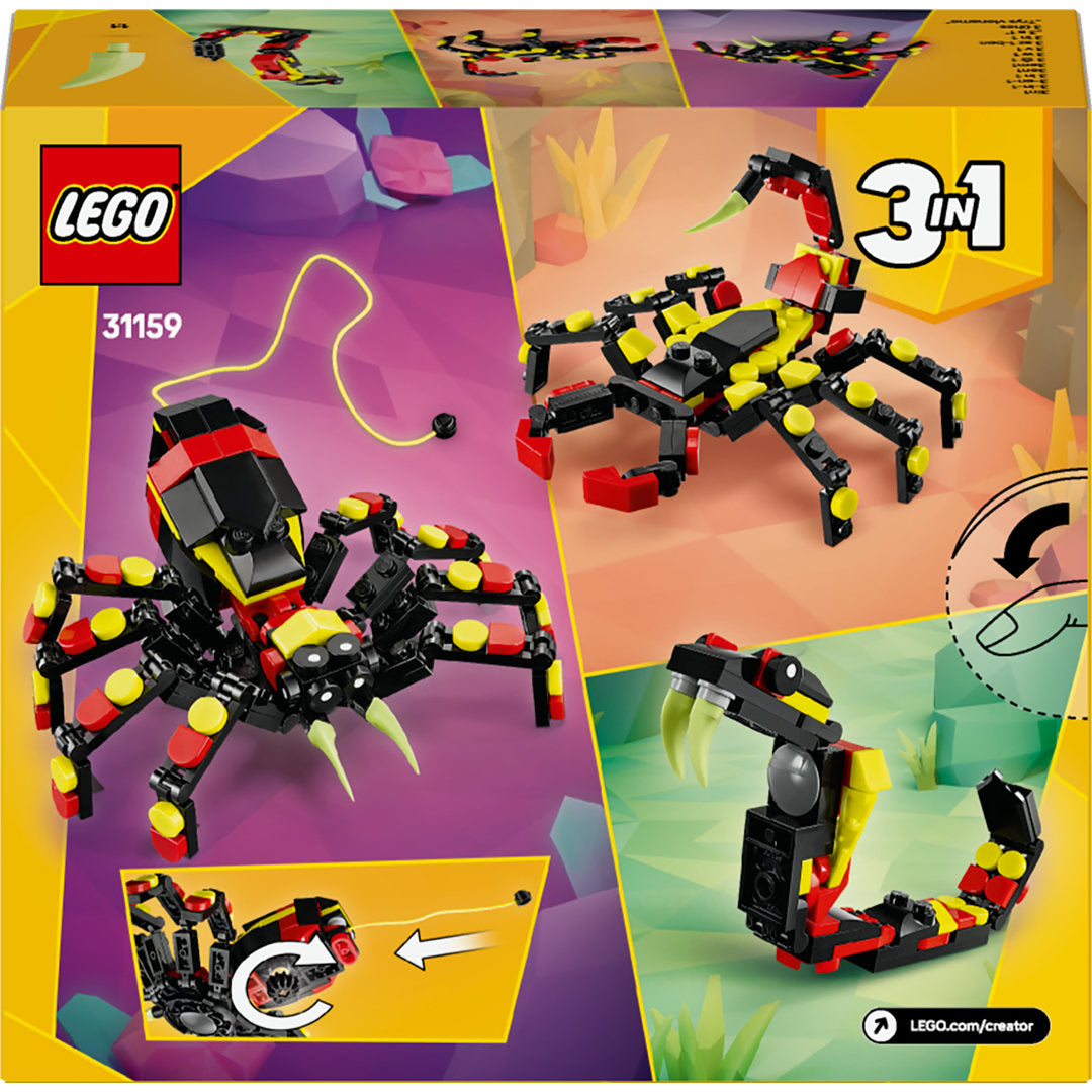 LEGO creator 3-in-1 wilde dieren spannende spin